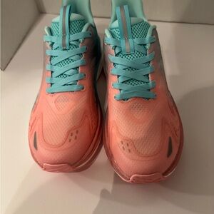 Stylish Pink and Mint Green Light Weight Athletic Running Shoes Size 10W New